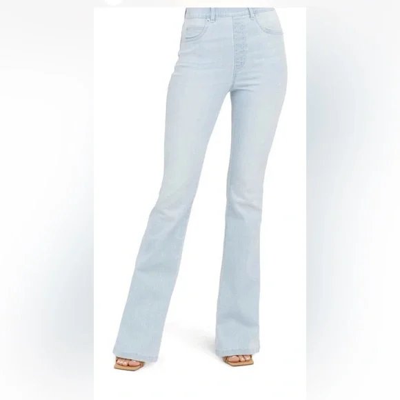 SPANX Flare Retro Light Blue Jeans Leggings - Picture 3 of 7